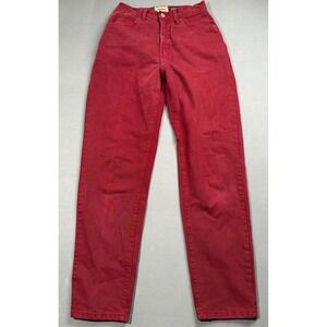 Chamonix High Waist Jeans Red Denim Straight Leg‎ Vintage Size 6R